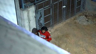 Terrace Night Fuck with Girlfriend While Her Parents Not in Home