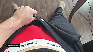 Hot White Guy Jerks Off in Pyjama Outfit After Waking Up Live on Stripchat PhantomGent