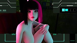 Nexus 3 Cyberpunk sex with busty brunette Extreme deepthroat