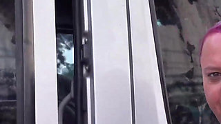 BBW Mature First Threesome in a Moving Van