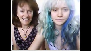 Real mother and daughter webcam