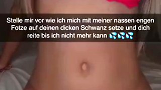 18 year old German cheats on boyfriend on Snapchat, blonde dirtytalk