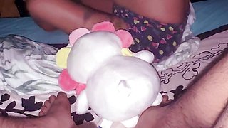 Beautiful Mexican gives a very sensual blowjob and receives cum all over her mouth