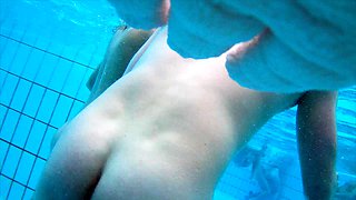 Lustful girl with a lovely ass gets fucked in the pool