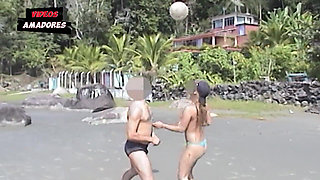 Hot Girls Take off Their Clothes on a Deserted Beach