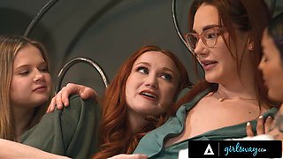 GIRLSWAY - Spooked Scarlet Skies  Pals Vanessa Sky, Coco Lovelock Hang With Stepmom Siri Dahl