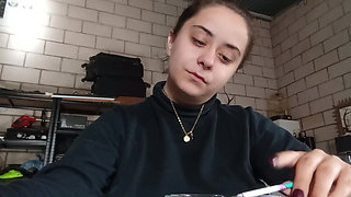 PAWG Girl Smoking Slim Cigarette