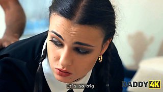Daddy4k. wednesday couldn't handle herself from cheating on her boyfriend and blowing Big Black Cock
