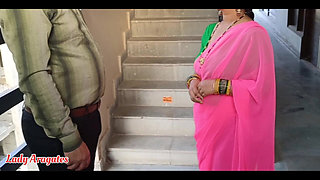 Young Desi Bhabhi Pleased the Landlord by Getting Her Pussy and Ass Fucked