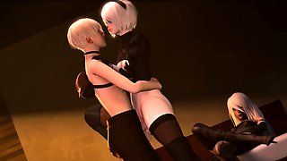 2B with Tight Pussy Gets Hard Fuck and Creampied