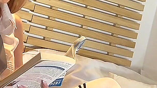 Long Legs Hot Beauty Blonde in College Uniform Skirt First Ignores the Big Cock Then Makes It Cum by Ruining the Intense Orgasm
