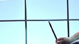 Audrey Struts in Latex Bikini and Grinds Cue to Orgasm!