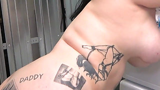 Fat German Amateur Fucked at the Washing Machine