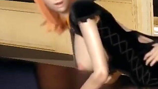 Girl gets fucked on the kitchen countertop