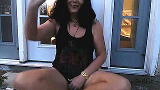 MATURE Step mom lets off stinky farts and smokes outside