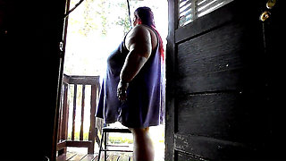 Showering in the water hose. pt 1