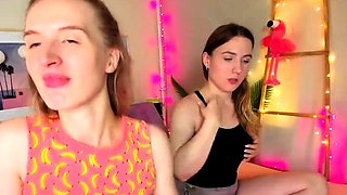 Real college teens lesbian toying oral