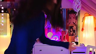 Blonde tight pussy babe solo toy fun in glamour masturbation