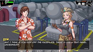 Big boobed animated fun with joysticks in a lustful paradise