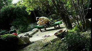 Classic Blonde MILF Nailed Hard Outdoors