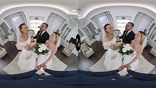 Lily Blossom, Karina King VR Porn: Here Cum The Brides - VirtualTaboo