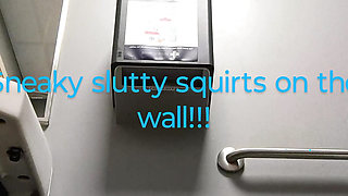 Nasty Trashy Whore Squirting on the Wall Instead of the Floor