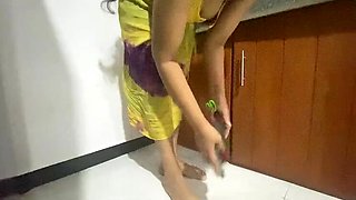 Indian Maid Aunty Fucked Hard While Cleaning - Big Tits & Tight Pussy