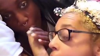 Dirty Dual Blowage from two Cocksluts I Faced on POF