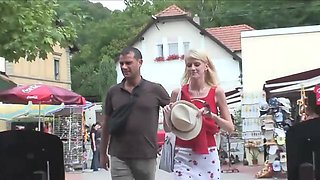 Hot Concealing Car Sex - Czech blonde fucked outdoors and in car at public parking lot