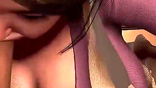 Getting a blowjob from a mature maid just before bed time : 3D Porn