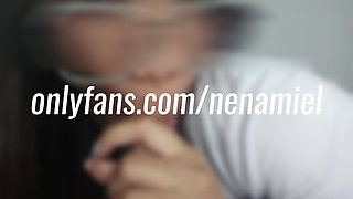 I warm up sucking on my dildo and then I put it in