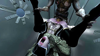 she was caught cheating and fucked in the toilet of a nightclub in the pussy and ass at the same time orcs 3d animation