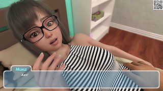 Stepdaughter in a spy movie with small tits has some fun in the shower