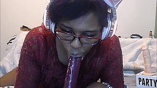 HD Ebony Neko Sloppy Blow