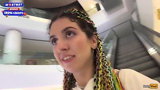 Katty West In Blowjob In Public Toilet At A Shopping Mall - Public Cumwalk
