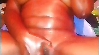 Body massager oiling my big ass and perfect pornstar body.