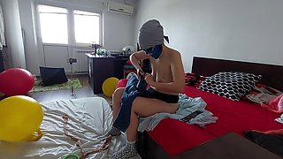 Naughty milf Mirsur tries on raunchy outfits in bed with her furry cunt on display