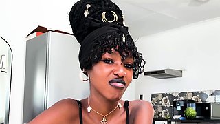 Petite ebony teen on first time casting