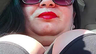 Sharing My Tits in Outdoor Public Route