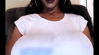 See big oiled boobs with huge nipples