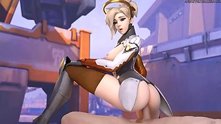 Mercy 9 - Overwatch SFM and porn compilation in Blender