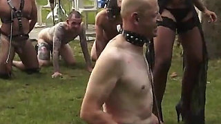 BDSM Male Sex Slaves Getting Whipped by Mistress