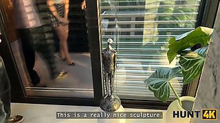 Hunt4k. horny girl is demonstrating her Natural Tits on the street and cheating on her boyfriend