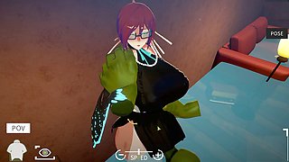Getting down with Emma in a wild orc massage session