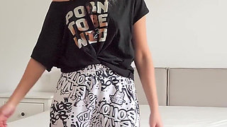 Casting Petite 18yo Czech Amateur Lilly Bella in Yoga Pants