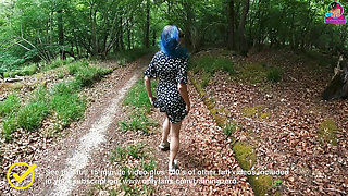 Training Zero Femdom Pussy Licking Slave in the Woods! Outdoor Public Orgasm Real Homemade Amateur Wife MILF FLR Flashing Sub