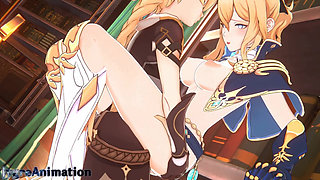 Genshin Impact Jean has hot sex in her office