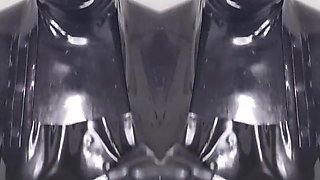 Cum eating for Lady Valeska's rubber clinic