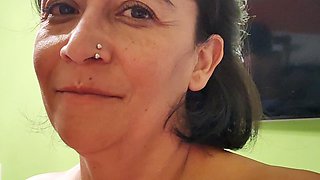 SLUT HOUSEWIFE DOES HANDJOB TO SMALL PENIS