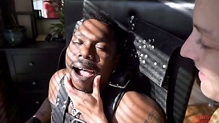 Interracial blowjob fuck jerk and facial at gloryhole